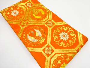 アンティーク　蜀江文に鶴・華紋織り出し子供帯（材料）